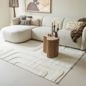 Wollteppich - Judith Lines Creme