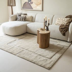 Wollteppich - Judith Pebble Beigegrau