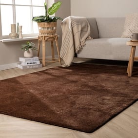 Waschbarer Teppich - Clean Dunkelbraun