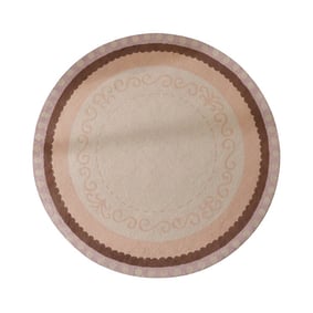 Baumwollteppich Rund - Nola Border Beige - product