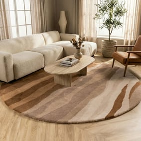 Wollteppich Rund - Liora Braun