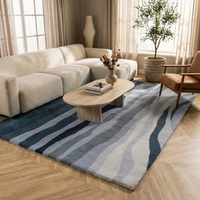 Wollteppich - Liora Blau