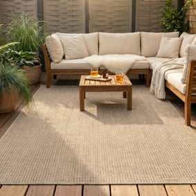 In- & Outdoor Jute Teppich - Fora Melange Natural