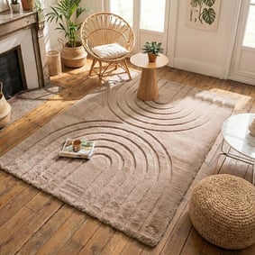 Hochflor Teppich - Carvy Arches Taupe