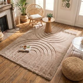 Hochflor Teppich - Carvy Arches Taupe