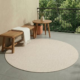 In- & Outdoor Teppich Rund - Costa Beige