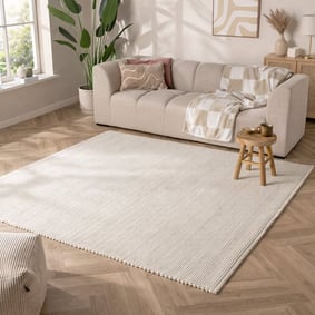 Wollteppich Quadratisch - Feline Weiß