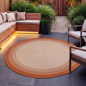 In- & Outdoor Teppich Rund - Florence Terracotta