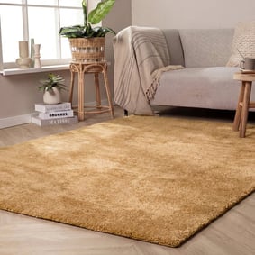 Waschbarer Teppich - Clean Ockergelb