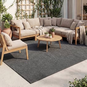 In-& Outdoor Teppich - Malta Arrow Schwarz