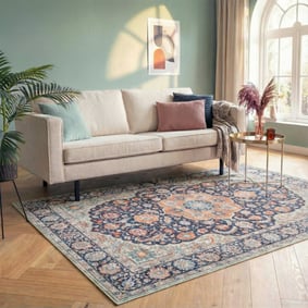 Teppich Vintage - Imagine Medaillon Blau