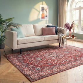 Teppich Vintage - Imagine Medaillon Rot
