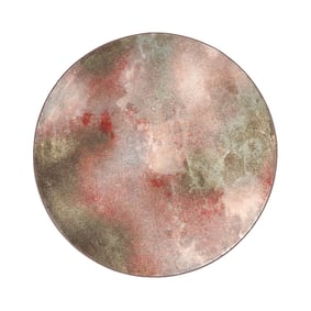Designer Teppich Rund - Lunara Rot - sfeer