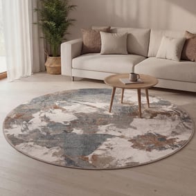 Waschbarer Teppich Rund - Misha Flow Bunt