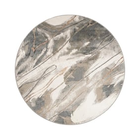 Waschbarer Teppich Rund - Misha Lines Creme Braun - product