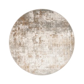 Waschbarer Teppich Rund - Misha Grunge Creme Braun - sfeer