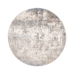 Waschbarer Teppich Rund - Misha Grunge Creme Grau - sfeer