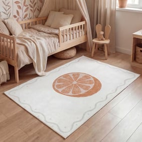 Waschbarer Kinderteppich - Mick Orange