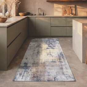 Waschbarer Läufer - Domingo Grunge Taupe Creme