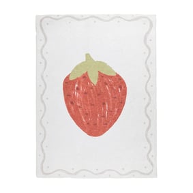 Waschbarer Kinderteppich - Mick Erdbeere Rot - sfeer