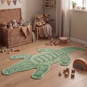 Waschbarer Kinderteppich - Raf Croco Grün