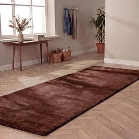 Waschbarer Läufer - Clean Dunkelbraun