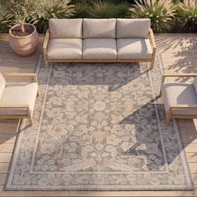 In - & Outdoorteppich - Bloom Oriental Taupe