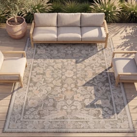 In - & Outdoorteppich - Bloom Oriental Taupe