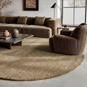 Wollteppich rund - Leone Taupe