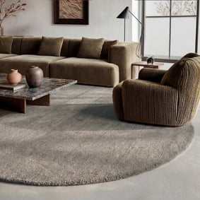 Wollteppich rund - Leone Grau