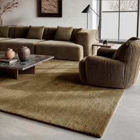 Wollteppich - Leone Olivgrün