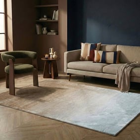 Teppich Abstrakt - Mellow Blau Taupe