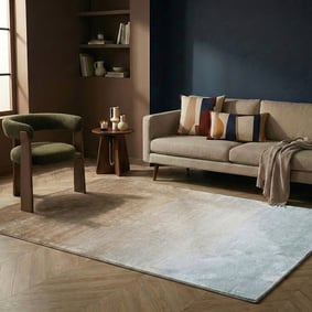 Teppich Abstrakt - Mellow Blau Taupe