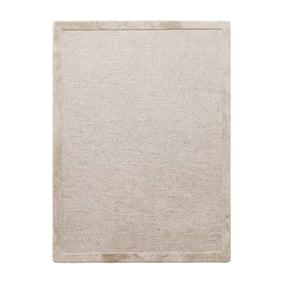 Kurzflor Teppich - Elena Border Beige - sfeer