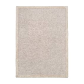 Kurzflor Teppich - Elena Border Taupe - sfeer