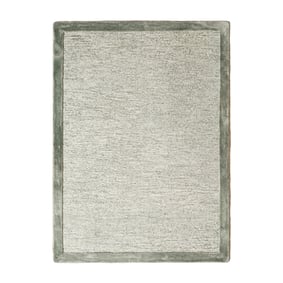Kurzflor Teppich - Elena Border Grün - sfeer