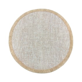 Rund Kurzflor Teppich - Elena Border Braun - product