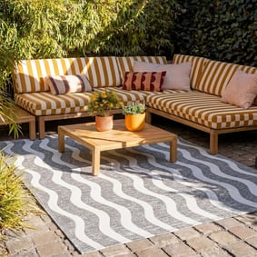 In- & Outdoor Teppich - Summer Waves Grau