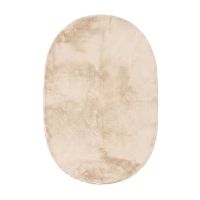 Flauschiger Teppich Oval - Cozy Creme - product