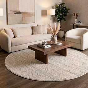 Berberteppich Rund - Aicha Taupe