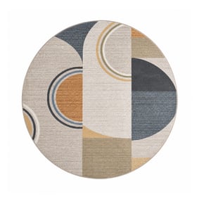 Waschbarer Teppich Rund - Misha Blocks Bunt - sfeer