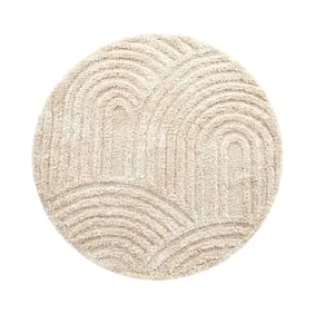 Teppich Skandinavisch Rund - Lova Arches Beige - product