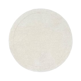 Wollteppich Rund - Isara Border Weiß - product