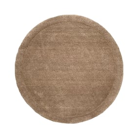 Wollteppich Rund - Isara Border Braun - product