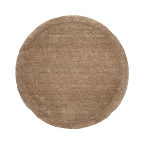 Wollteppich Rund - Isara Border Braun - sfeer