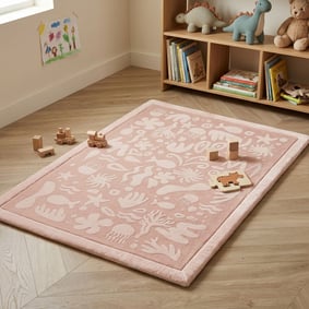 Waschbare Spielmatte Baby - Flo Rosa