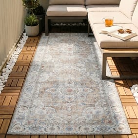 Waschbarer Läufer - Domingo Mandala Beige