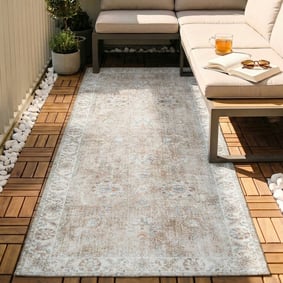 Waschbarer Läufer - Domingo Oriental Beige
