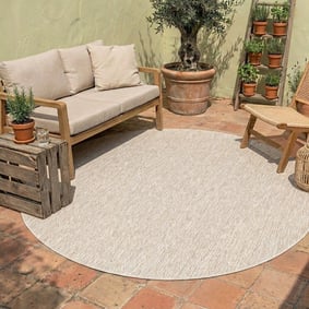 In- & Outdoor Teppich Rund - Costa Beige