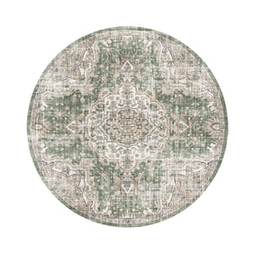 Orientteppich Rund - Leyla Medaillon Grün - product